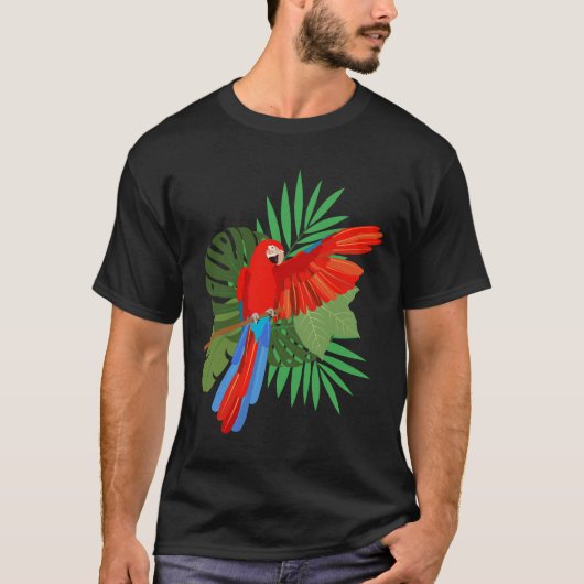 Green Winged Macaw T-shirt (Voorkant)