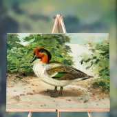 Green-winged teal acryl bord (Neutraal)