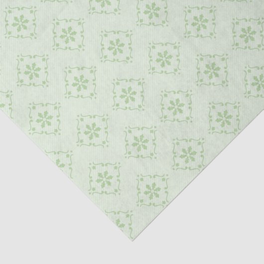 Green Winter Holiday Aangepaste Kerstmis Tissuepapier (Detail)