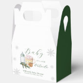 Green Winter Snowflake S'more Cookie Baby Shower  Bedankdoosjes (Open)