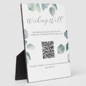 Green Wishing Well Sign met QR Code Plaque Fotoplaat (Zijkant)