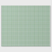 Green | Wit Gingham inpakpapier (Vlak)