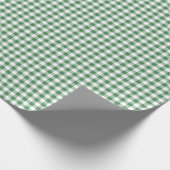 Green | Wit Gingham inpakpapier (Hoek)