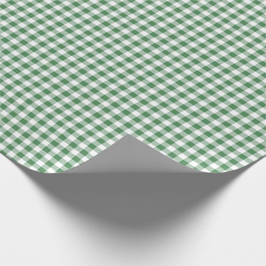 Green | Wit Gingham inpakpapier (Hoek)