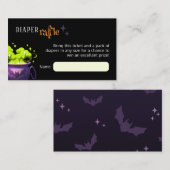 Green Witch Cauldron Luier Raffle Enclosure Kaart (Voorkant / Achterkant)