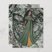 Green Witch Druid Natuur Goddess Bossen Bedankkaart (Voorkant / Achterkant)