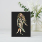 Green Witch Goddess Art Proud Paganisme Art Briefkaart (Staand voorkant)