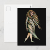 Green Witch Goddess Art Proud Paganisme Art Briefkaart (Voorkant / Achterkant)