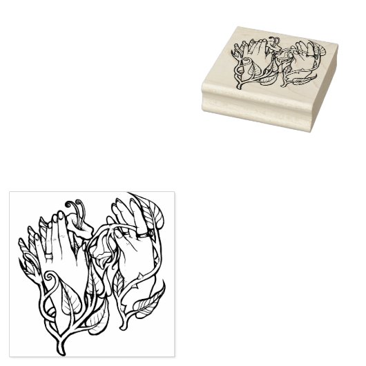 Green Witch Magick Rubberstempel (Gestempeld)