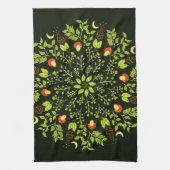 Green Witch Mandala - Potions en paddenstoelen Theedoek (Verticaal)