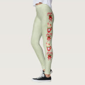 Green with Christmas Cocoa and Candy Canes Leggings (Links)