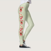Green with Christmas Cocoa and Candy Canes Leggings (Rechts)