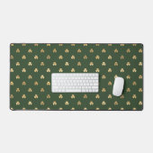 GREEN WITH GOLD IRISH CELTIC SHAMROCKS BUREAUMAT (Keyboard & Muis)