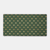 GREEN WITH GOLD IRISH CELTIC SHAMROCKS BUREAUMAT (Voorkant)