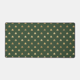 GREEN WITH GOLD IRISH CELTIC SHAMROCKS BUREAUMAT