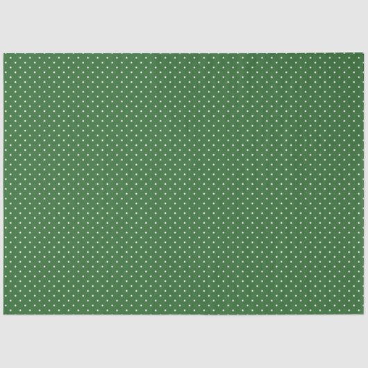 Green with White Polka Dots Tissue Paper Tissuepapier (Voorkant)