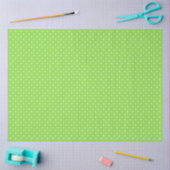 Green With White Polka Dots Tissuepapier (Craft)