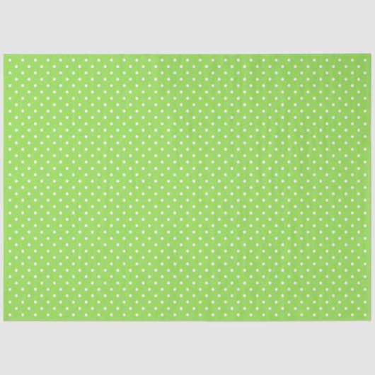 Green With White Polka Dots Tissuepapier (Voorkant)
