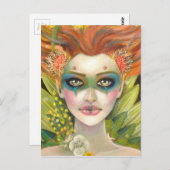 Green Woman Briefkaart (Voorkant / Achterkant)