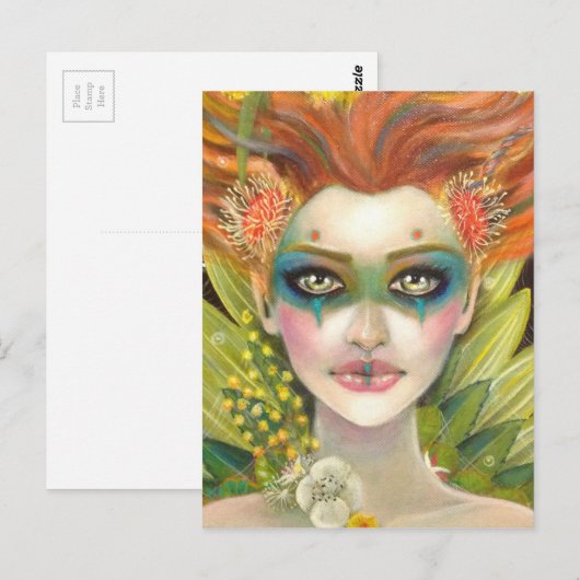 Green Woman Briefkaart (Voorkant / Achterkant)