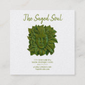 Green Woman Day Spa Vierkante Visitekaartje (Achterkant)