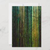 Green Wood BBQ Birthday Party Invite Kaart (Achterkant)