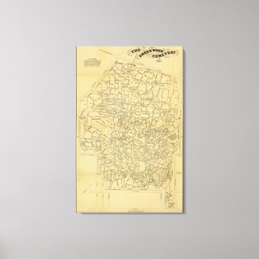 Green Wood begraafplaats Canvas Afdruk (Voorkant)