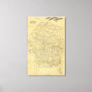 Green Wood begraafplaats Canvas Afdruk