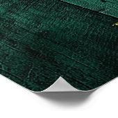 Green Wood String Lights Huwelijk Welkom Teken Poster (Hoek)