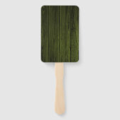 Green Wooden Photo Hand Fan Handwaaier (Achterkant)