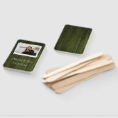 Green Wooden Photo Hand Fan Handwaaier (Niet-gemonteerd)