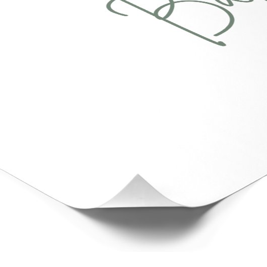 Green Woodland Adventure Baby Shower Welcome Sign Foto Afdruk (Hoek)