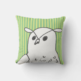 Green Woodland Animal Art Cute Owl Kussen