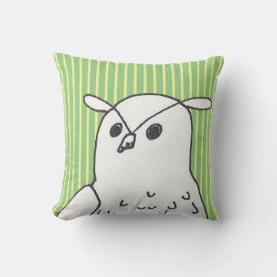 Green Woodland Animal Art Cute Owl Kussen