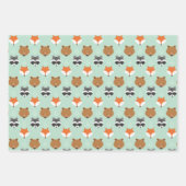 Green Woodland Animal Inpakpapier Vel (Voorkant 3)