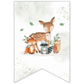 Green Woodland Animals Baby shower Decorations Vlaggetjes (Tweede vlag)