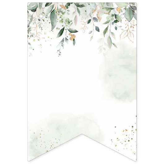 Green Woodland Animals Baby shower Decorations Vlaggetjes (Eerste vlag)