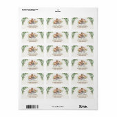 Green Woodland Baby Dieren Bos Retouradres Etiket (Full Sheet)