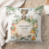 Green Woodland Baby Dieren Kwekerij Keepsake Kussen (Deken)