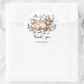 Green Woodland Bos Dieren Neutraal Dank u Ronde Sticker (Tas)