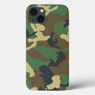 Green Woodland Camouflage iPhone 13 Hoesje