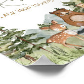 Green Woodland Dieren Luier Raffle Poster (Hoek)