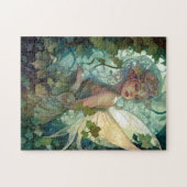 Green Woodland Fairy Fantasy Art Legpuzzel (Horizontaal)