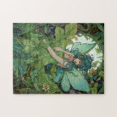 Green Woodland Fairy Fantasy Art Legpuzzel (Horizontaal)