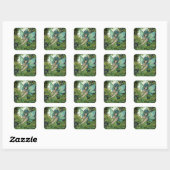 Green Woodland Fairy Fantasy Art Vierkante Sticker (Vel)