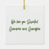 Green Woodland Fairy met Bloemen Ornament (Achterkant)