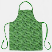 Green Woodland Ferns Natuur Pattern Schort (Voorkant)