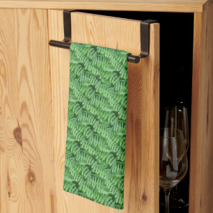 Green Woodland Ferns Natuur Pattern Theedoek