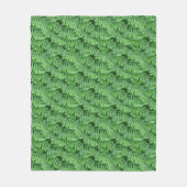 Green Woodland Ferns Pattern Natuur Fleece Deken (Voorkant)