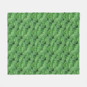Green Woodland Ferns Pattern Natuur Fleece Deken (Voorkant (Horizontaal))